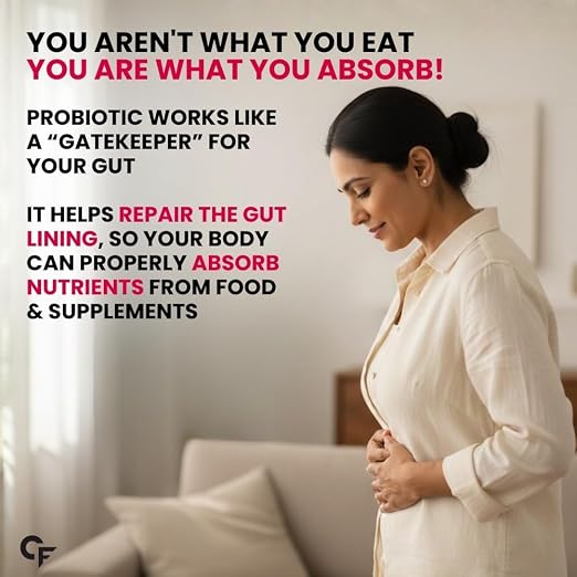 Carbamide Forte Probiotics Supplement 50 Billion CFU Gut Health Supplements with Probiotic | Gut Cleanse with Prebiotics and Probiotics – 60 Capsules
